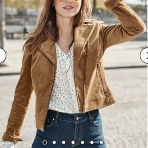Boden Shilling Biker Jacket Gingerbread 
